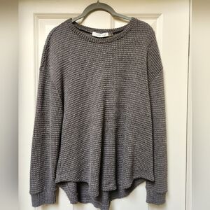 Mustard Seed Women's Lightweight Open Weave Sweater, Brown